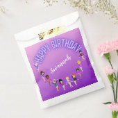 体操の友人"ハッピーバースデー"紫グラデーション フェイバーバッグ (封をした状態)
