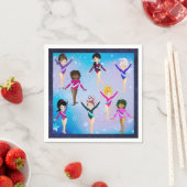 体操の友達：この体操選手は私に似ている スタンダードカクテルナプキン (インサイチュ)