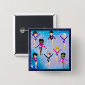 体操の友達:この体操選手は私に似ている 缶バッジ (正面&裏面)