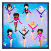 体操の友達：これらの体操選手は私たちに似ている フォトプリント            (正面)