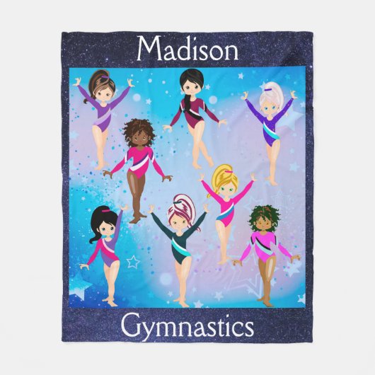 体操の友達：これらの体操選手は私たちに似ている フリースブランケット (正面)