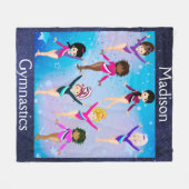 体操の友達：これらの体操選手は私たちに似ている フリースブランケット (正面(横))