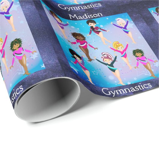 体操の友達:これらの体操選手は私たちに似ている ラッピングペーパー (ロールコーナー)