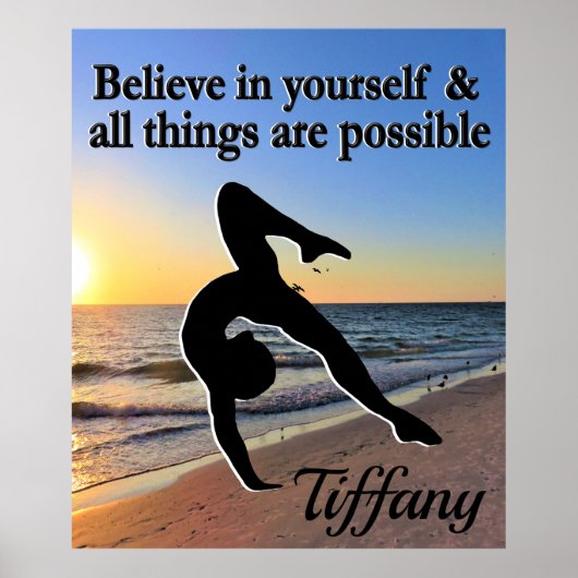 体操の夢のパーソナライズされたポスター ポスター (正面)