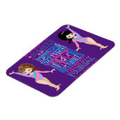 体操の女の子のスキル単語 マグネット (左側)