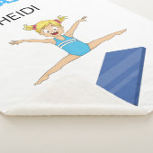 体操の女の子シャーパ毛布パーソナライズされた布。 シェルパブランケット (3/4)