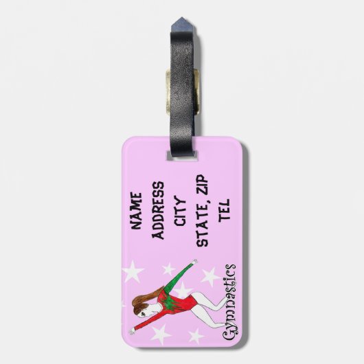体操の女の子 ラゲッジタグ (裏面縦)