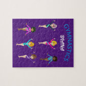 体操の女パーソナライズされたの子の体操パズル。 ジグソーパズル (横)