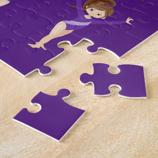 体操の女パーソナライズされたの子の体操パズル。 ジグソーパズル (側面)
