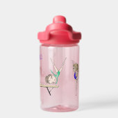 体操の女パーソナライズされたの子 ウォーターボトル (背面)