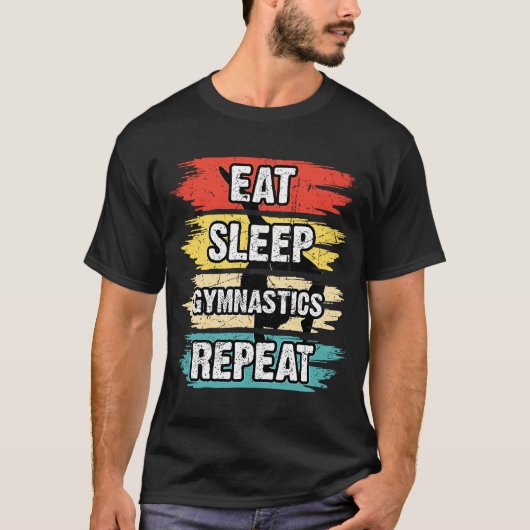 体操の女性男女の子ティーンティムナストダンスレット Tシャツ (正面)