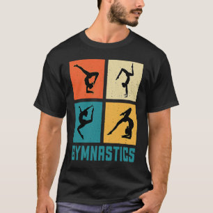 体操の女性男女の子ティーンティムナストダンスレット Tシャツ