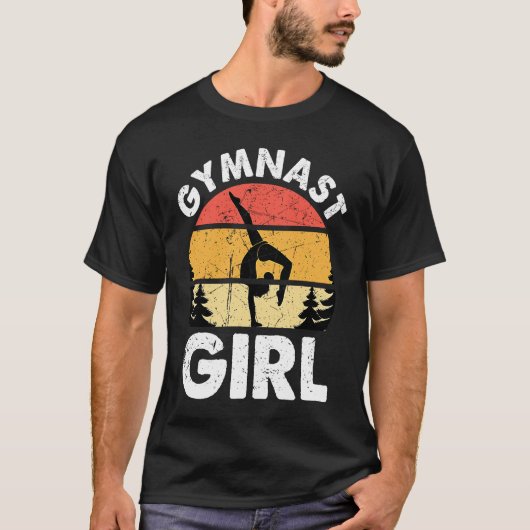 体操の女性男女の子ティーンティムナストダンスレット Tシャツ (正面)