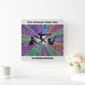 体操の柱時計 スクエア壁時計 (ホーム)