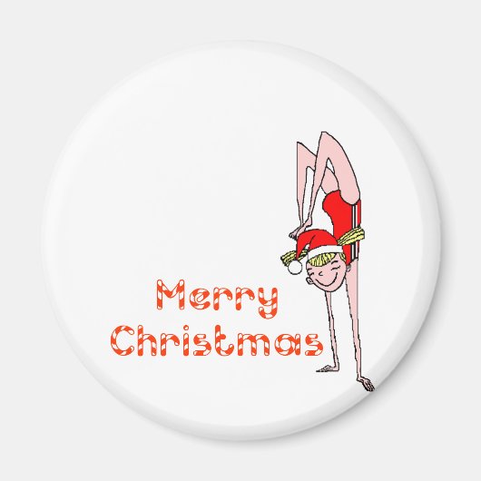 体操の楽しいクリスマス マグネット (正面)