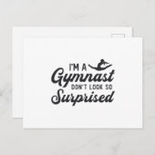 体操の私は体操選手なので驚いたように見えない ポストカード (正面/裏面)