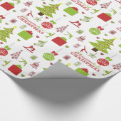 体操の種類のクリスマスのフェスティバルの休日 ラッピングペーパー (角)