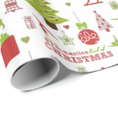 体操の種類のクリスマスのフェスティバルの休日 ラッピングペーパー (ロールコーナー)