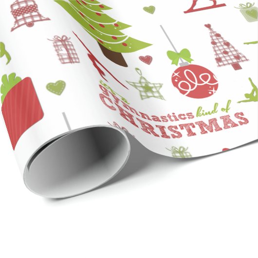 体操の種類のクリスマスのフェスティバルの休日 ラッピングペーパー (ロールコーナー)