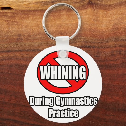 体操の練習で泣き声を出さない キーホルダー (正面)