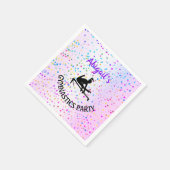 体操の色彩と星の色合い スタンダードカクテルナプキン (角)