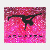 体操の落下ハートフリースブランケット フリースブランケット (正面(横))