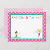 体操の誕生会はノート感謝していしています サンキューカード (正面/裏面)