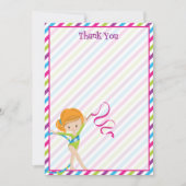 体操の誕生日お礼カード 招待状 (正面)