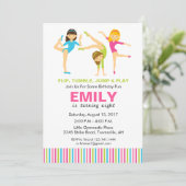 体操の誕生日のパーティの招待状 招待状 (スタンド正面)