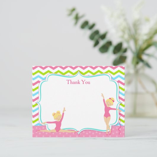 体操の誕生日はノート感謝していしています サンキューカード (スタンド正面)