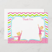 体操の誕生日はノート感謝していしています サンキューカード (正面/裏面)