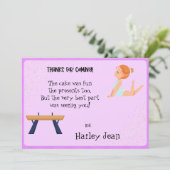 体操の誕生日パーティーお礼カード サンキューカード (スタンド正面)