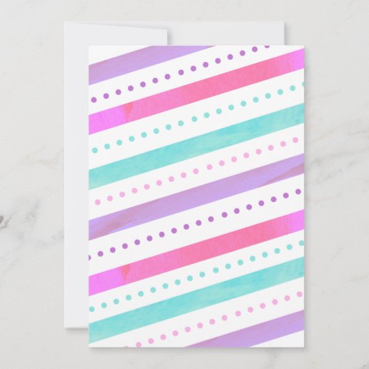 体操の誕生日パーティーが女の子に招待される  招待状 (裏面)