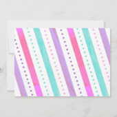 体操の誕生日パーティーの女児への招待 招待状 (裏面)