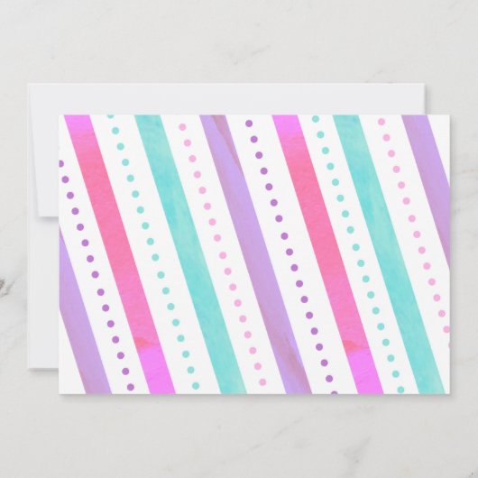 体操の誕生日パーティーの女児への招待 招待状 (裏面)