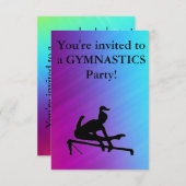 体操の誕生日パーティーへの招待 (正面/裏面)