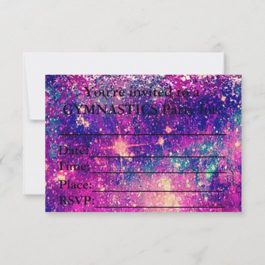 体操の誕生日パーティーへの招待 (裏面)