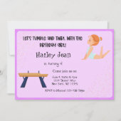 体操の誕生日パーティーへの招待 招待状 (正面)