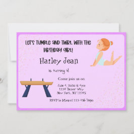 体操の誕生日パーティーへの招待 招待状