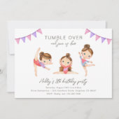 体操の誕生日パーティーへの招待 招待状 (正面)