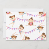 体操の誕生日パーティーへの招待 招待状 (裏面)