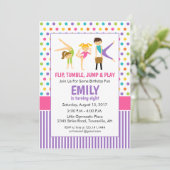 体操の誕生日パーティー招待状 招待状 (スタンド正面)