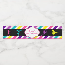 体操の誕生日パーティー ペットボトルラベル