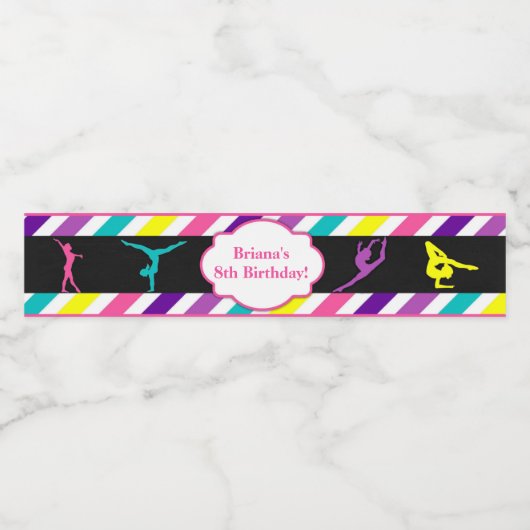 体操の誕生日パーティー ペットボトルラベル (シングルラベル)