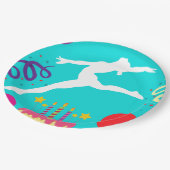 体操の誕生日パーティー ペーパープレート (アングル)