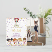 体操の誕生日写真招待状 招待状 (スタンド正面)