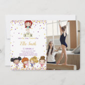 体操の誕生日写真招待状 招待状 (正面)