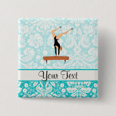 体操の釣り合い梁 缶バッジ (正面)