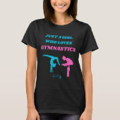 体操のTシャツが大好きな女の子 Tシャツ (正面)