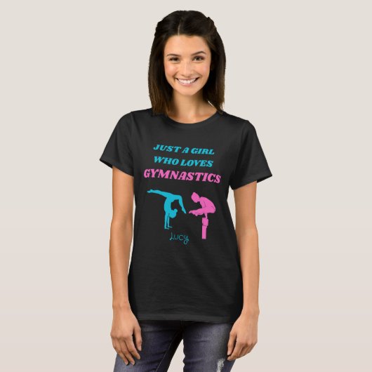 体操のTシャツが大好きな女の子 Tシャツ (正面フル)